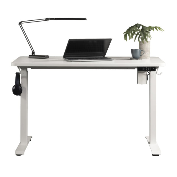 English Elm Sit/Stand Desk - Modern White Finish For Ergonomic Workspace, Usb Charging, Easy Assembly & Stability B356P402648-GIGA