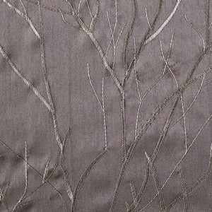 JLA Home Madison Park - Faux Embroidered Tree Branch Window Valance in Lustrous Silk-Look Fabric with Lined Privacy Drapery Grey MP41-4573