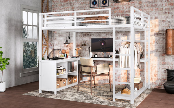 English Elm Twin House Bunk Bed with Slide Storage Stairs and Safety Rails for Kids Rooms W1580S00367