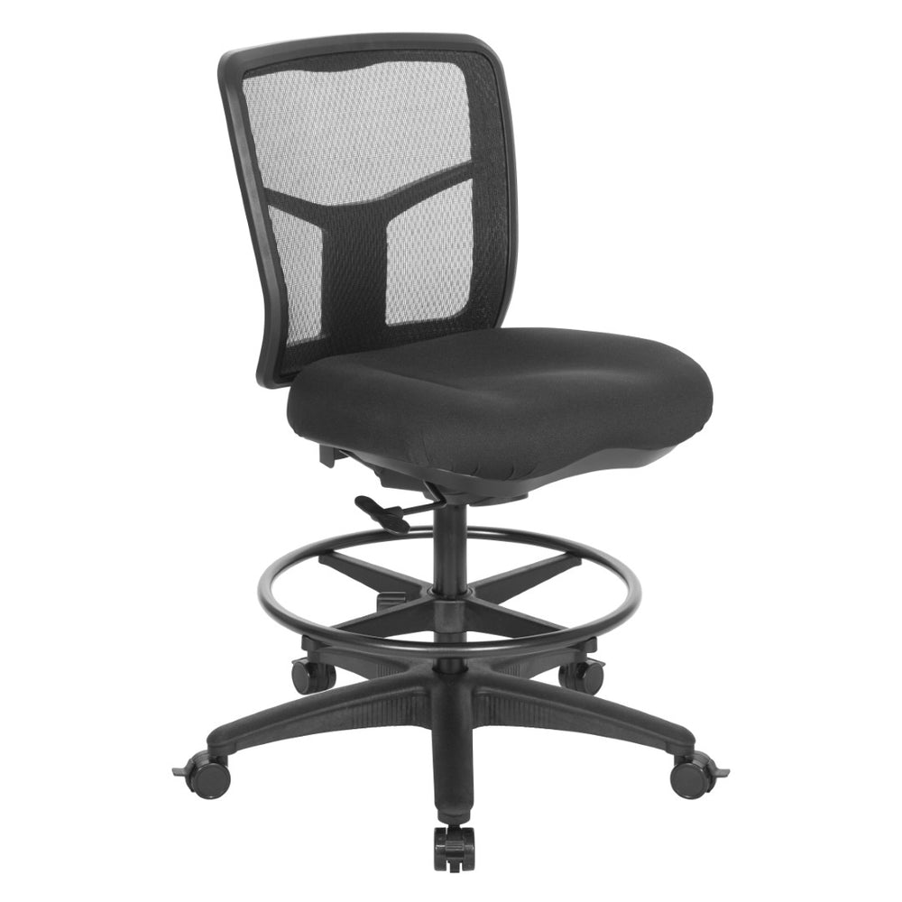 OSP Home Furnishings Progrid® Mesh Drafting Chair Ergonomic Breathable Back Lumbar Support for Standing Desks 92583-30