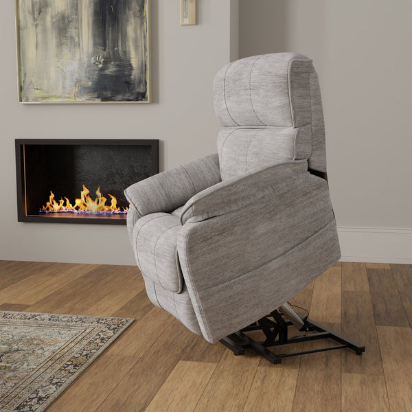 English Elm Plush Lucie Dove Power Lift Chair with Ultra-Plush Upholstery, USB Port, Dual Pockets, Quiet Lift Recliner B339P409523