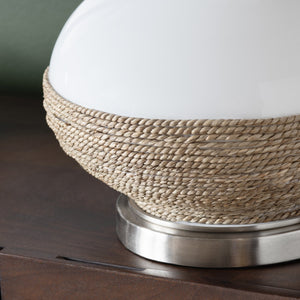 Crestview Collection 29"H Ceramic & Rattan Table Lamp - Elegant Home Decor With Artisanal Charm & Soft Light Diffusion   Cvazp129