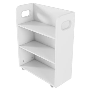 English Elm Twin Solid Wood Platform Bed with Guardrail for Kids, Low-Profile Sturdy Pine Frame, Safe Sleep Solution White 45.87 L x 17.72 W x 11.22 H W2593P337454