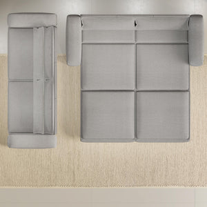 English Elm 93" King Size Sleeper Sofa Bed - 3-In-1 Convertible Couch With Chaise Lounge & Teddy Upholstery W1885S00236