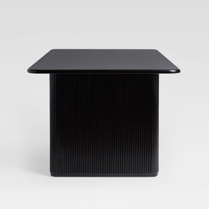 68" Dining Table with Reeded Base Black HEAD2DBLVS Walker Edison