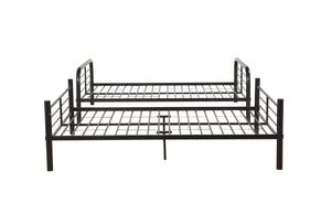 English Elm Bristol Gunmetal Full/Full Bunk Bed with Convertible Split Function, Metal Slat System & Guardrail B2726S00489