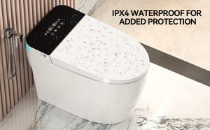 English Elm Smart Toilet with Auto Open Seat Heated Bidet Warm Dryer and Night Light W3133P384796