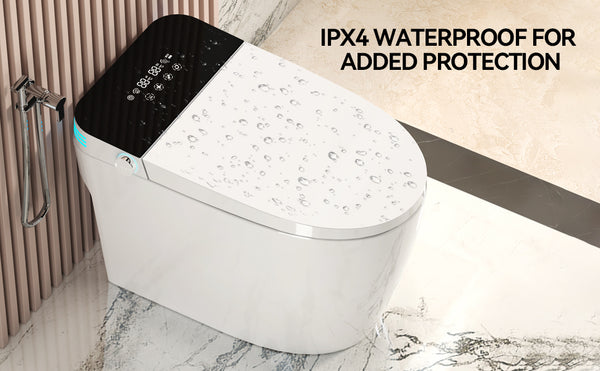 English Elm Smart Toilet with Auto Open Seat Heated Bidet Warm Dryer and Night Light W3133P384796