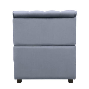 English Elm Grey Velvet Modular Armless Chair with Crystal Button Tufting, Pocket Coil Support, Luxe Comfort (98) B062P189147
