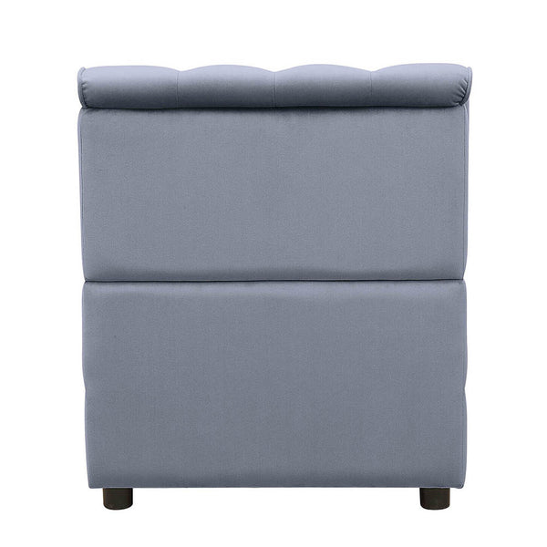 English Elm Grey Velvet Modular Armless Chair with Crystal Button Tufting, Pocket Coil Support, Luxe Comfort (98) B062P189147