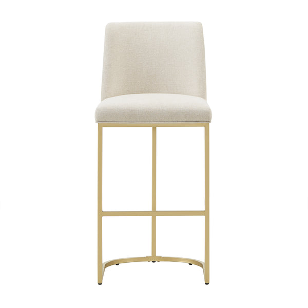 Homelegance By Top-Line Arvind Bar and Counter Stool (Set of 2) Beige Metal