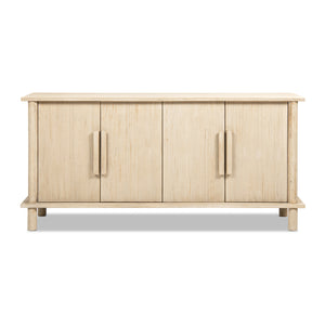 English Elm Milo Reclaimed Pine Four Door Sideboard with Cerused Grain for Dining Room B2719P485494