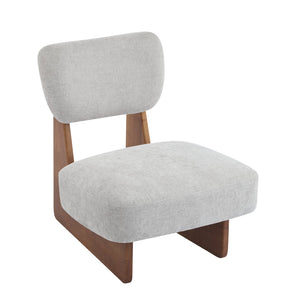 English Elm [set of 2] Beige Polyester Barrel Lounge Chairs with Black Wood Base for Living Room Grey,Walnut N767P373046L