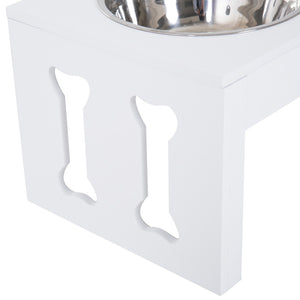 English Elm Pawhut 23" Stylish Elevated Dog Feeding Station With Stainless Steel Bowls For Healthy Digestion W2225P217609-GIGA