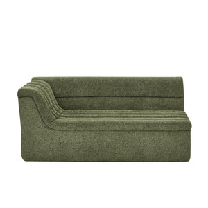 English Elm 106" Modular L-shaped Sectional Chenille Sofa Sculptural Low Profile Living Room Couch Green W1413S00126