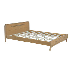 English Elm Christopher Knight Home® - Pine Solid Wood Queen Bed - Rustic Yellow Finish, Easy Assembly, No Box Spring Needed, Sturdy Design N770P291028N_N770P291029N