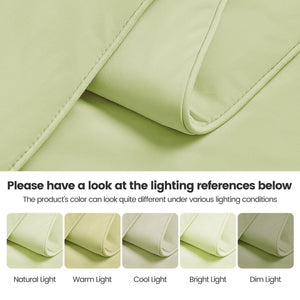 English Elm 1-piece Queen Cooling Comforter Nylon Spandex Shell Wave Quilted Breathable Lightweight Fill Sage B035P408414