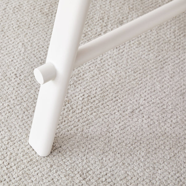 English Elm A modern minimalist circular dining table 42" white patterned MDF top, metal legs, seats 4-6, easy assemble W1151P152778