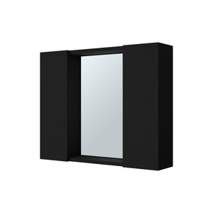 English Elm Draco Moisture-Resistant Medicine Cabinet with Mirror, Double Doors, External Shelf & 6 Interior Shelves B128P148704