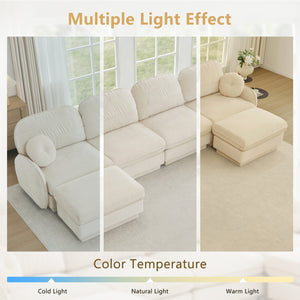 English Elm Chenille Cloud Loveseat with Quilted Back Pillows Deep Seat Comfort for Living Room W714S01749