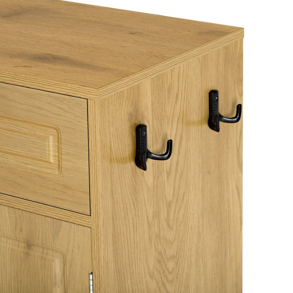 English Elm U-Style Farmhouse Sideboard With 3 Drawers & 4 Doors – Stylish Storage Buffet For Every Room! N711P345213O-GIGA