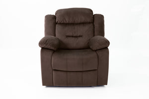 English Elm Modern Channel Tufted Manual Recliner with Plush Velvet Upholstery for Living Rooms B011P466429