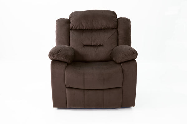English Elm Modern Channel Tufted Manual Recliner with Plush Velvet Upholstery for Living Rooms B011P466429