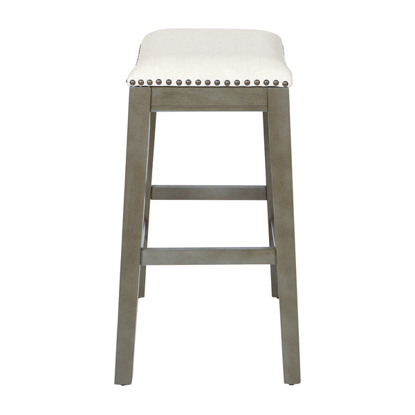 OSP Home Furnishings 24" Saddle Stool - Set of 2 Grey