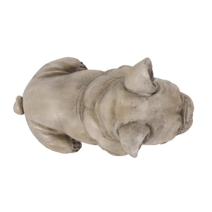 English Elm Christopher Knight Home® - DOG French Bulldog Garden Sculpture Cast Stone Outdoor Accent with Antique Wash, Durable Charm Gray 70293.00GRY