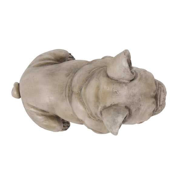 English Elm Christopher Knight Home® - DOG French Bulldog Garden Sculpture Cast Stone Outdoor Accent with Antique Wash, Durable Charm Gray 70293.00GRY