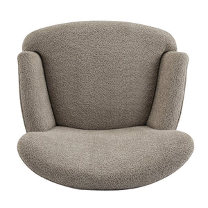 English Elm Christopher Knight Home® - Gerald Boucle Upholstered Club Chair with Tapered Birch Legs, Tonal Piping and Cozy Texture Black,Light Brown 32.25 L x 27.75 W x 20.75 H N776P243710D