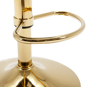 English Elm UNITED Velvet 360° Rotating Bar Chair with Diamond Stitching, Gold Frame, Plush Foam Seat, Adjustable Height Beige W1568P361715