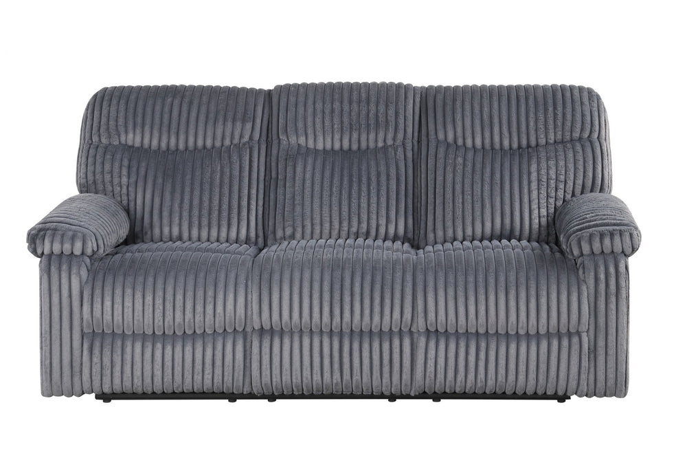 English Elm Comfy Oversized Velvet Reclining Sofa with Console Cup Holders for Media Rooms B078P473038