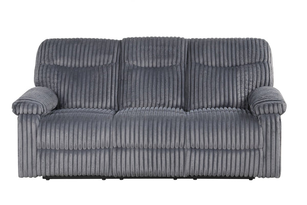 English Elm Comfy Oversized Velvet Reclining Sofa with Console Cup Holders for Media Rooms B078P473038