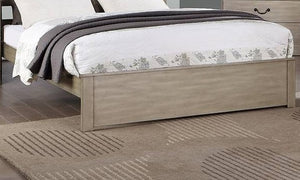English Elm Rustic Eastern King Bed with Two Panel Headboard in Antique Silver Farmhouse Finish B011S02101