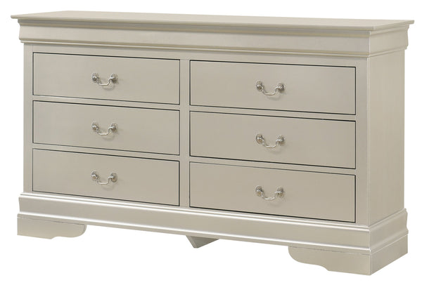 English Elm Louisphillipe G02103-D Dresser In Silver Champagne - Elegant Storage Solution For Modern Bedrooms B078107839