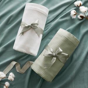 JLA Home Madison Park - Blanket Egyptian Cotton Ultra-Soft Throw for Bed and Sofa, Machine Washable, Pilling-Resistant Comfort Teal MP51N-6431