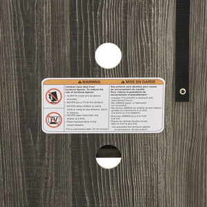 English Elm 70" Modern TV Stand with 23" Electric Fireplace, Faux Stone Mantel, Ample Storage & Cable Management Grey W2275S00024