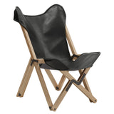 Homelegance By Top-Line Kosmo Genuine Top Grain Leather Tripolina Sling Chair Natural Leather