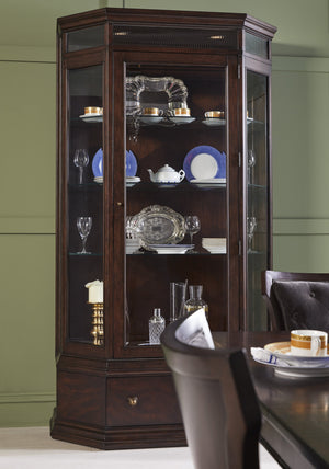 A.R.T. Furniture Revival Display Cabinet - Traditional Napa Mahogany With Adjustable Glass Shelves & Touch Lighting  Rubberwood Solids,Quarter Mahogany Veneer,Glass,Resin,Metal 328240-1730