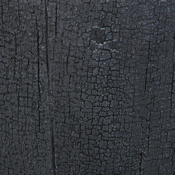 English Elm U_style Mgo Round Planters Set of Three Crackle Stone Texture Patio Garden Pots Black N711P406660B