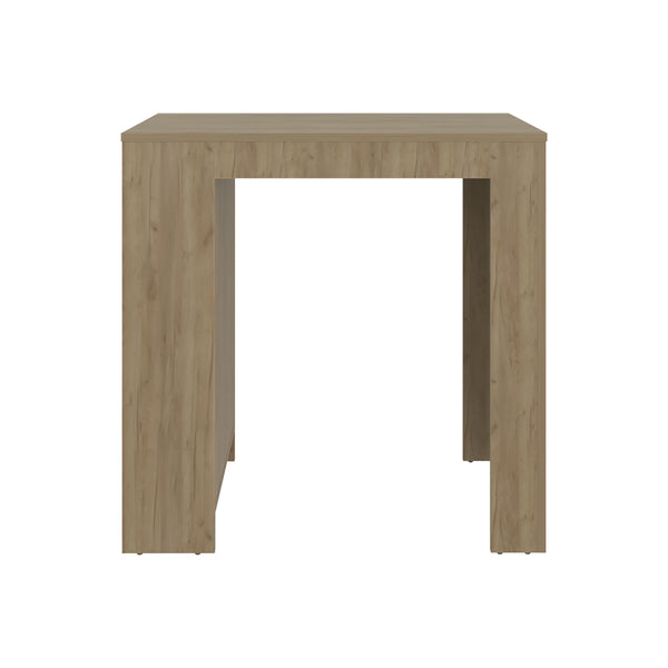 English Elm Lacour Open Shelf Kitchen Island Prep Station with Three Tier Melamine Storage Natural B097P474294