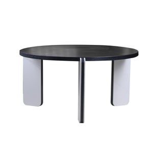 English Elm Set of 2 Round Sintered Stone Nesting Tables Sleek Modern Accent for Living Rooms W2899P405894