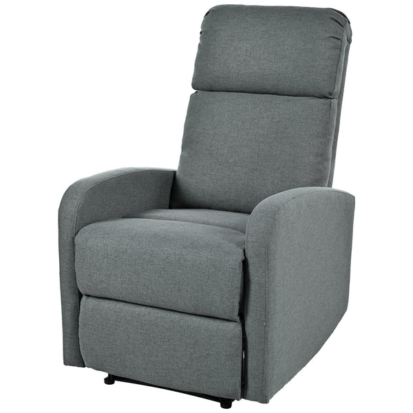 English Elm Christopher Knight Home® - Modern Recliner Plush Manual Recliner Chair with Ergonomic Support, 3-Position Backrest, Durable Fabric Comfort Charcoal N763P256491E