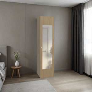 English Elm Home Freestanding Tall Storage Cabinet with Mirror Door and Four Interior Shelves B070P487575