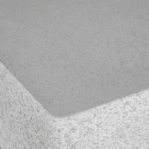 Bernhardt Bernhardt Monolith Accent Table With Faux Stone Millstone Top And Wire‑Brushed Puma Oak Curved Base (22") 343110