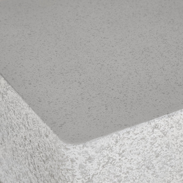 Bernhardt Bernhardt Monolith Accent Table With Faux Stone Millstone Top And Wire‑Brushed Puma Oak Curved Base (22") 343110