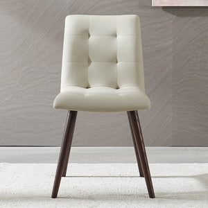 English Elm Dining Chair Set of 2 Mid Century Pu Upholstered Seat with Oak Legs for Any Room W5630P456169