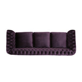 Christopher Knight Home® - Noble House - - Luxurious 3-Seater Purple Velvet Sofa, Featuring A Classic Design With Modern Elegance, Perfect For Adding Sophistication And Style To Any Living Room, Plush Comfort And Durable Craftsmanship