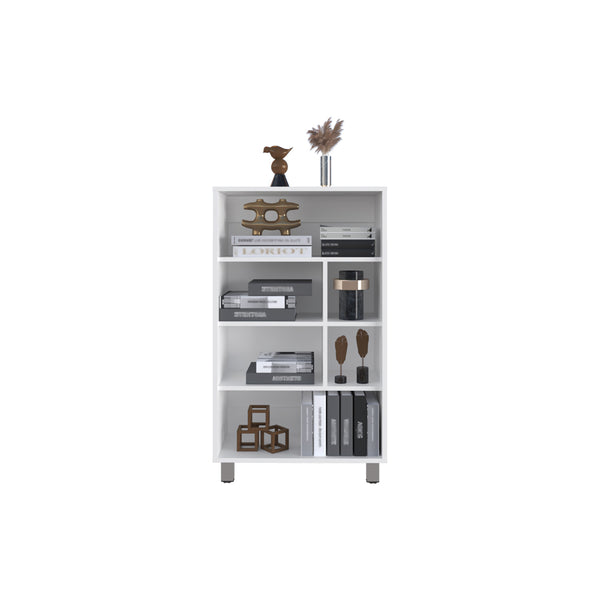 English Elm Bookcase Midway White Engineered Wood – Multi-Shelf Office Storage, Durable Modern Design, Versatile Organizing Solution B092P245911